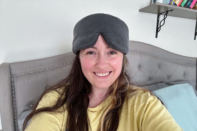 Silk Sleep Mask on Face