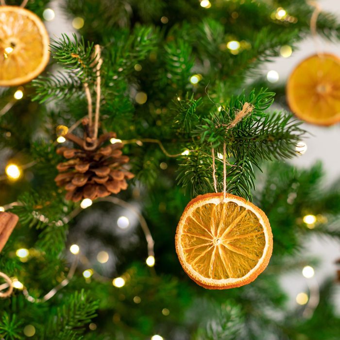 Christmas tree with natural decoration