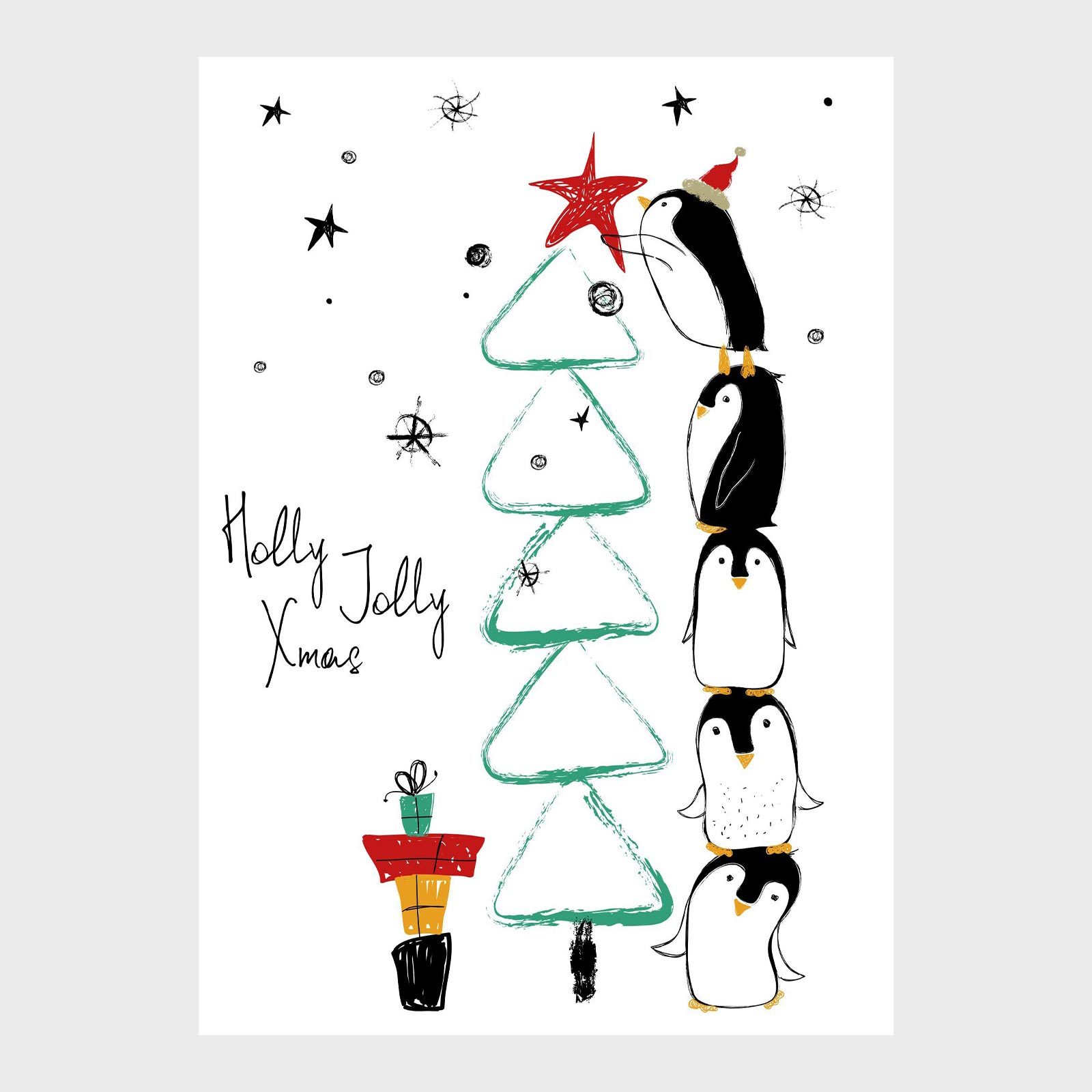Holly Jolly Penguin Card