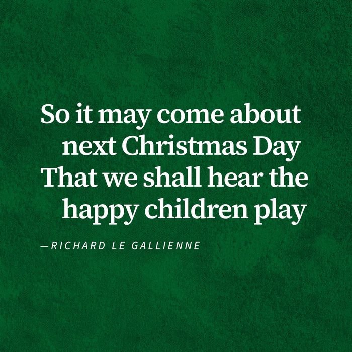 Except from poem "Christmas In War Time" By Richard Le Gallienne on a green watercolour background