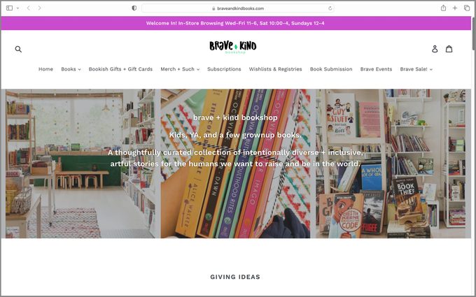Brave + Kind Bookshop