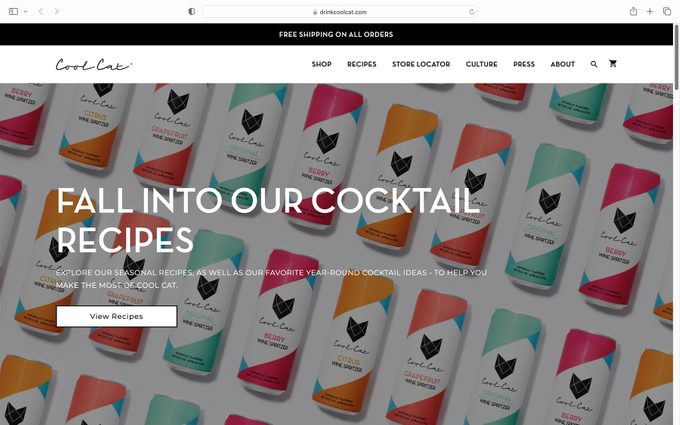 Cool Cat Ecomm Via Drinkcoolcat.com