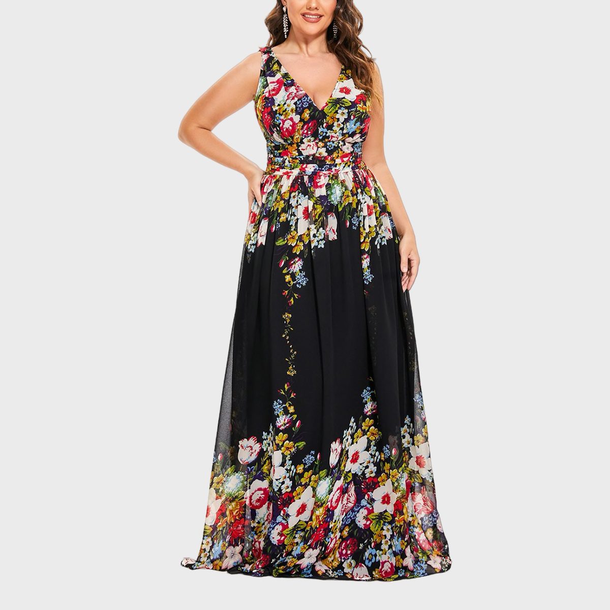 Ever Pretty Pleated Chiffon Maxi Dress