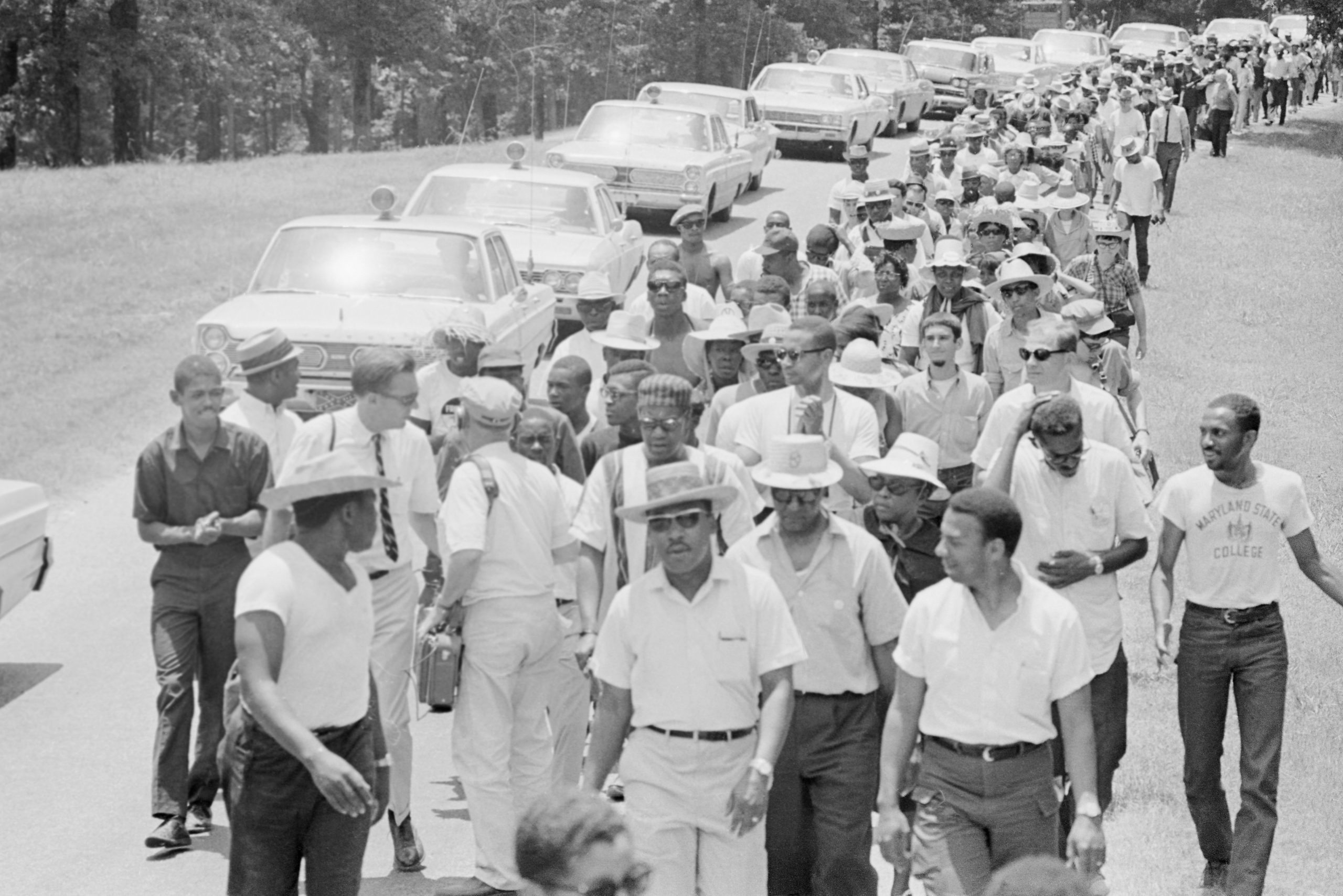 Dr. Martin L. King Leading Crowd into March