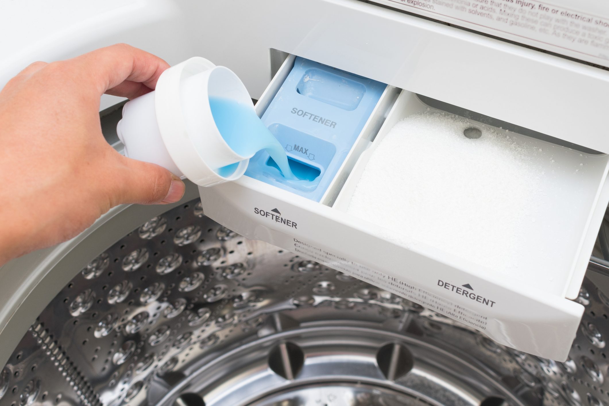 putting softner to washing machine