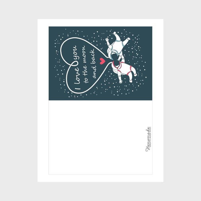 I Love You To The Moon And Back Valentine's Day Card Ecomm Via Homemade Gifts Made Easy.com