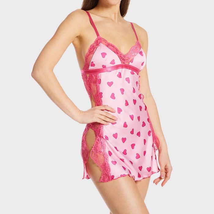 Lace Up Chemise With G String