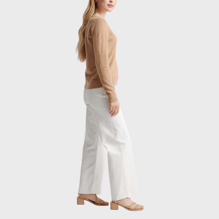 Quince Mongolian Cashmere V Neck Sweater