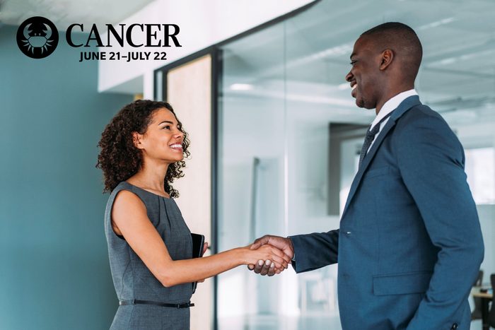 business friends shaking hands