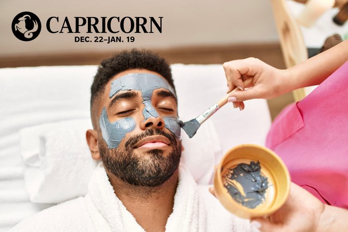 man receiving facial