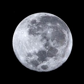 closeup of a full moon at night