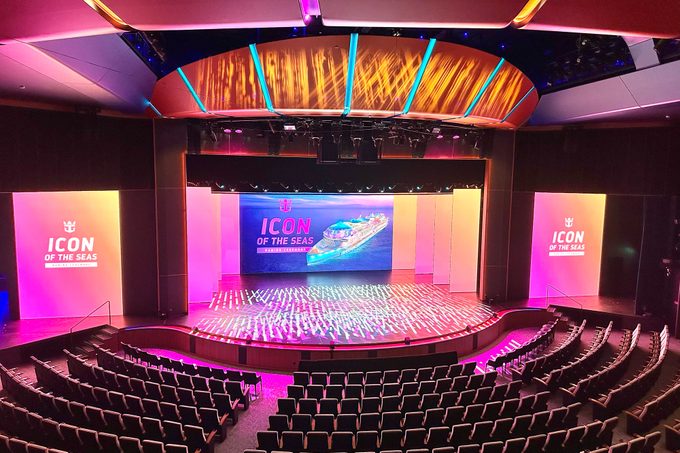 Royal Theatre of World's Biggest Cruise Ship Icon of the Seas
