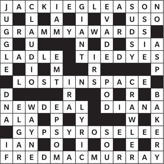 June 2022 Printable Crossword Answers
