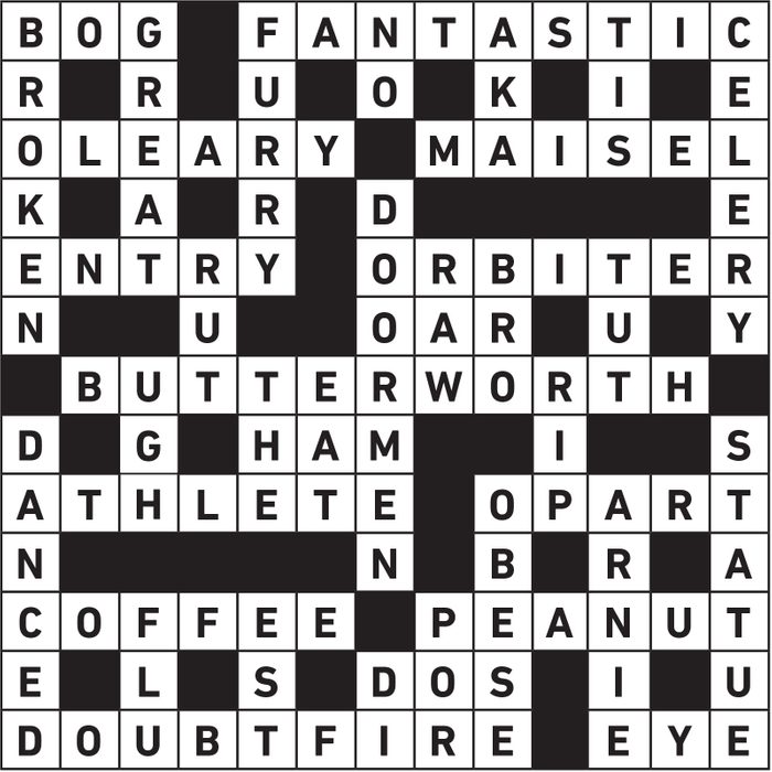 October 2021 Printable Crossword Answers