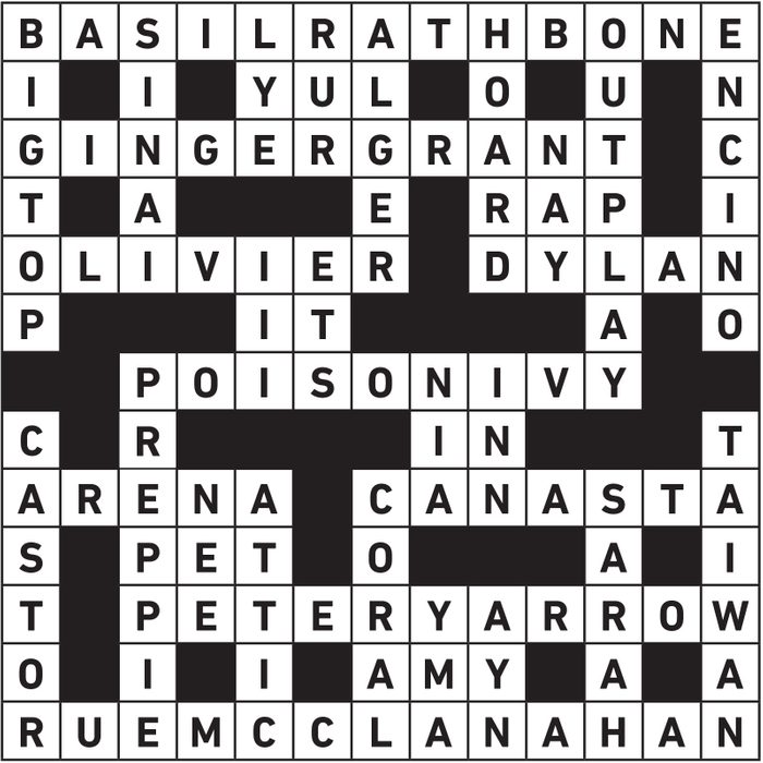 September 2022 Printable Crossword Answers