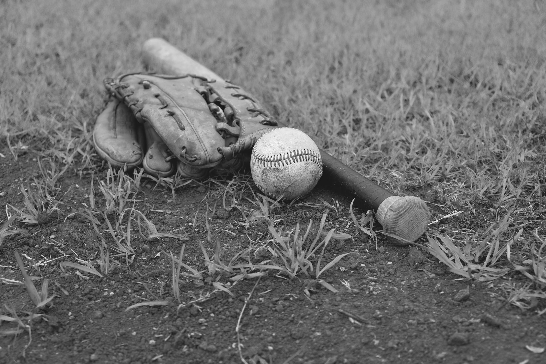 Vintage baseball equipment