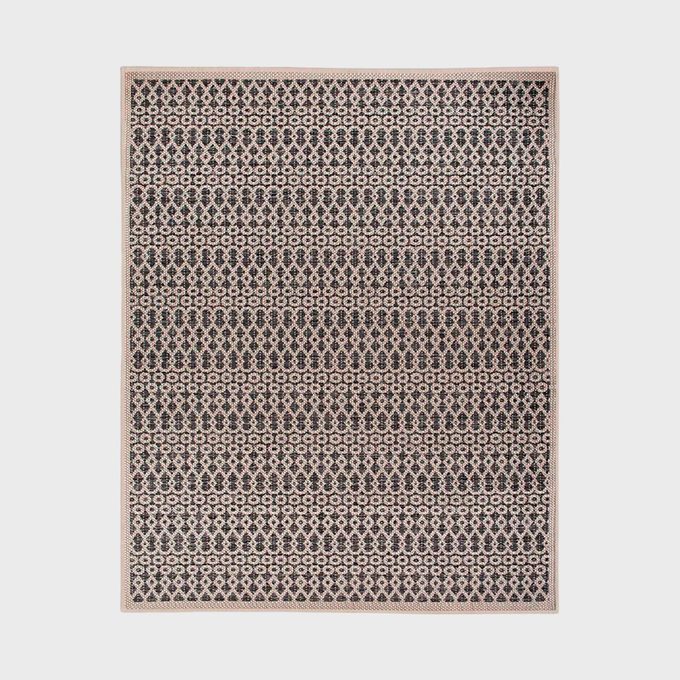 Buckhead Contemporary Trellis Cream Gray Indoor & Outdoor Area Rug