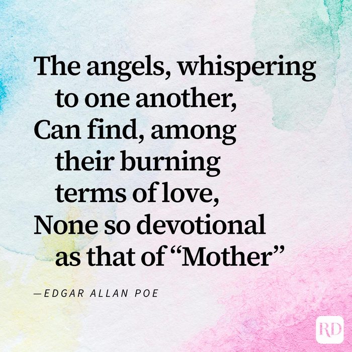 Mothers Day Poem excerpt That Will Melt Her Heart on watercolour background