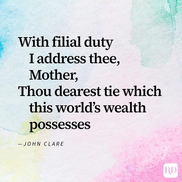 Mothers Day Poem excerpt That Will Melt Her Heart on watercolour background