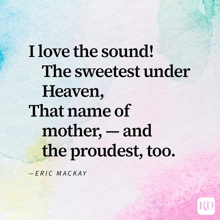 Mothers Day Poem excerpt That Will Melt Her Heart on watercolour background