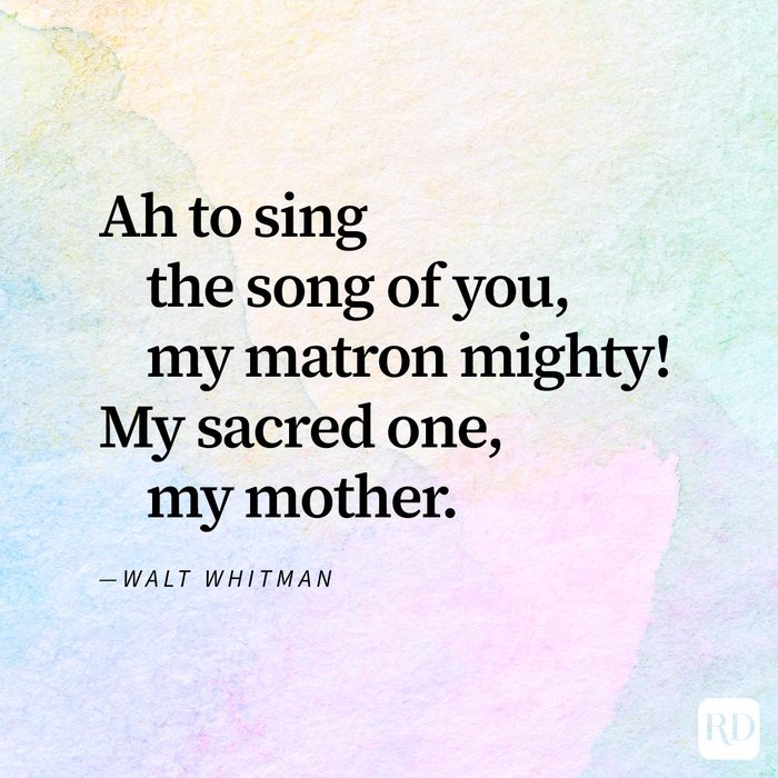 Mothers Day Poem excerpt That Will Melt Her Heart on watercolour background