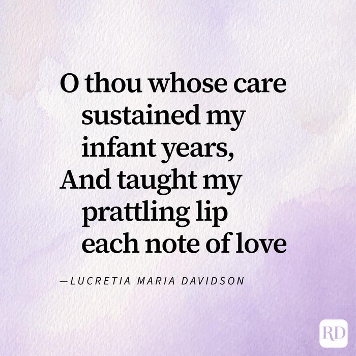 Mothers Day Poem excerpt That Will Melt Her Heart on watercolour background