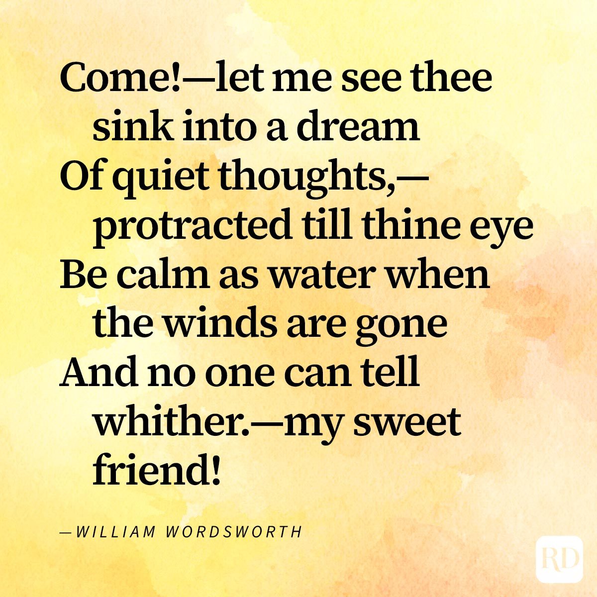 Excerpt from poem About Friendship To Share With Your BFF on watercolour background