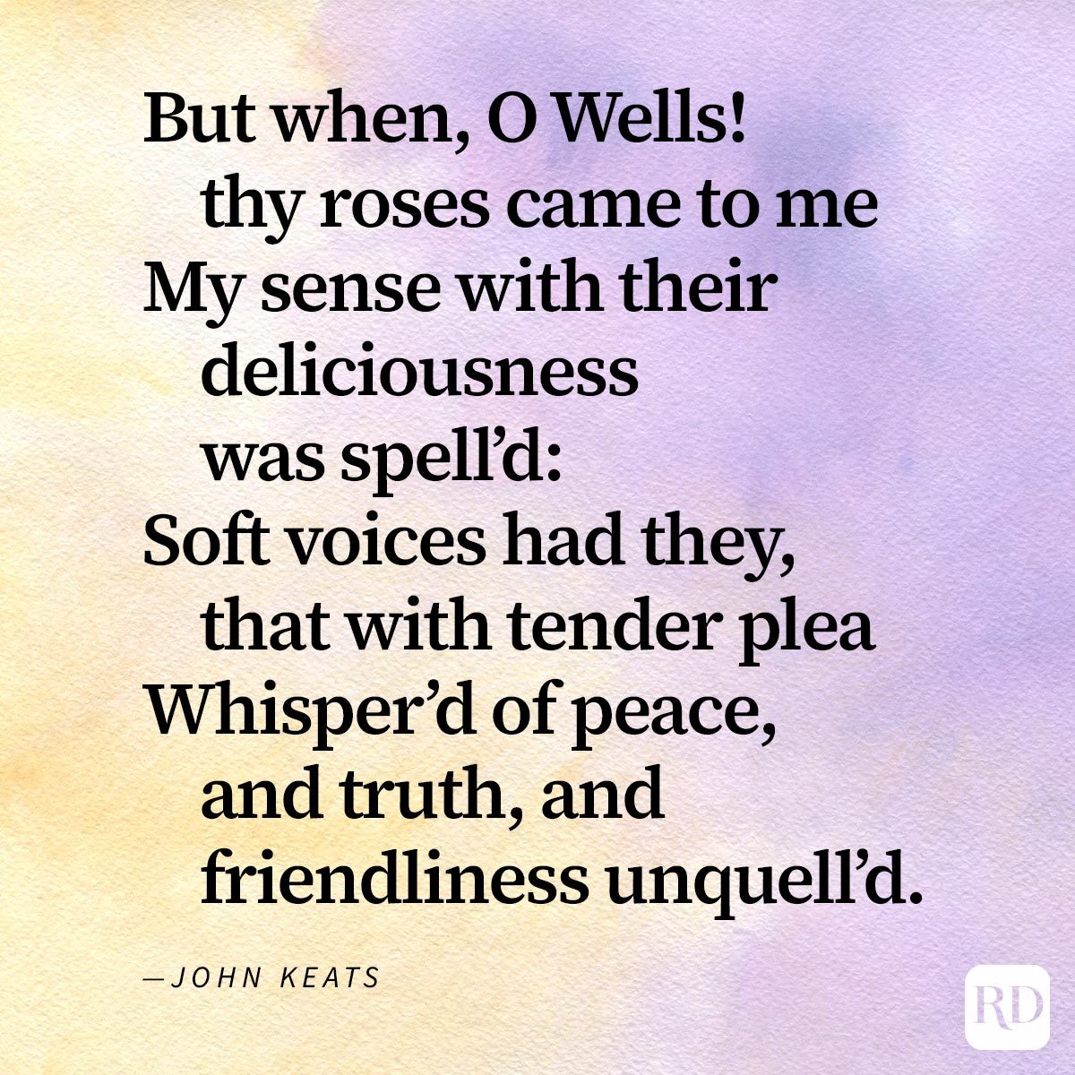 Excerpt from poem About Friendship To Share With Your BFF on watercolour background