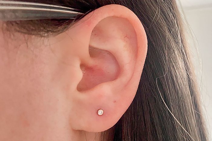 Cz Bezel Stud Earrings