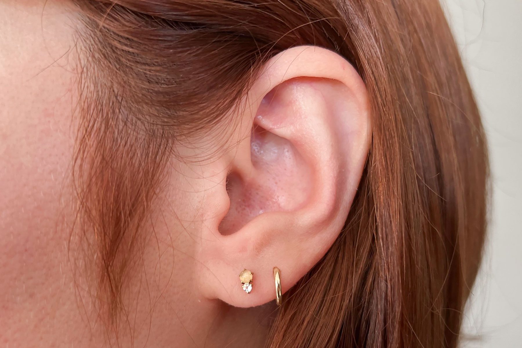 Pink Quartz And White Topaz Nap Earrings