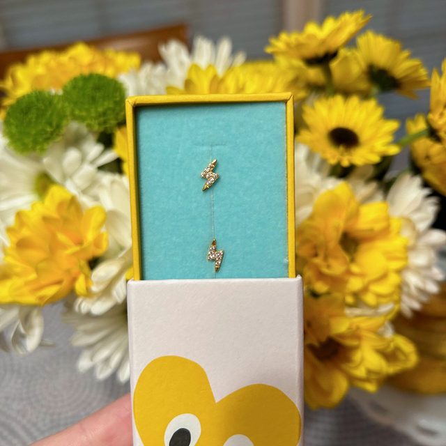 Pave Lightning Nap Earrings