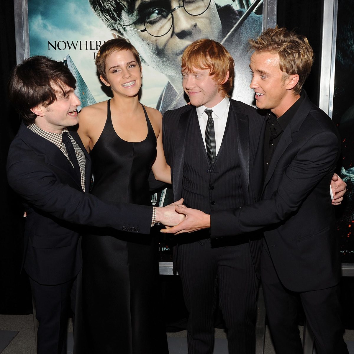 Daniel Radcliffe, Emma Watson, Rupert Grint and Tom Felton attend the premiere of Harry Potter and the Deathly Hallows - Part 1