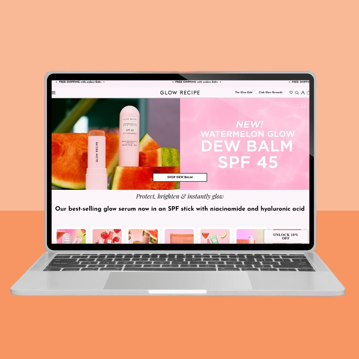 Asian Owned Companies You Can Support Right Now website homepage screenshot on orange background