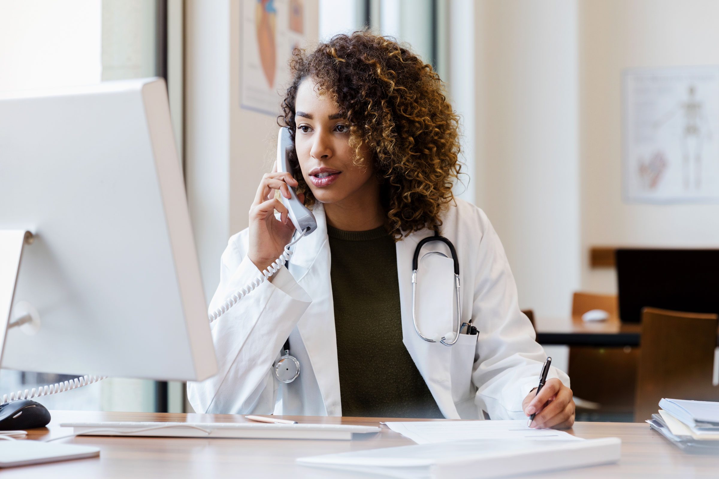 doctor on the phone