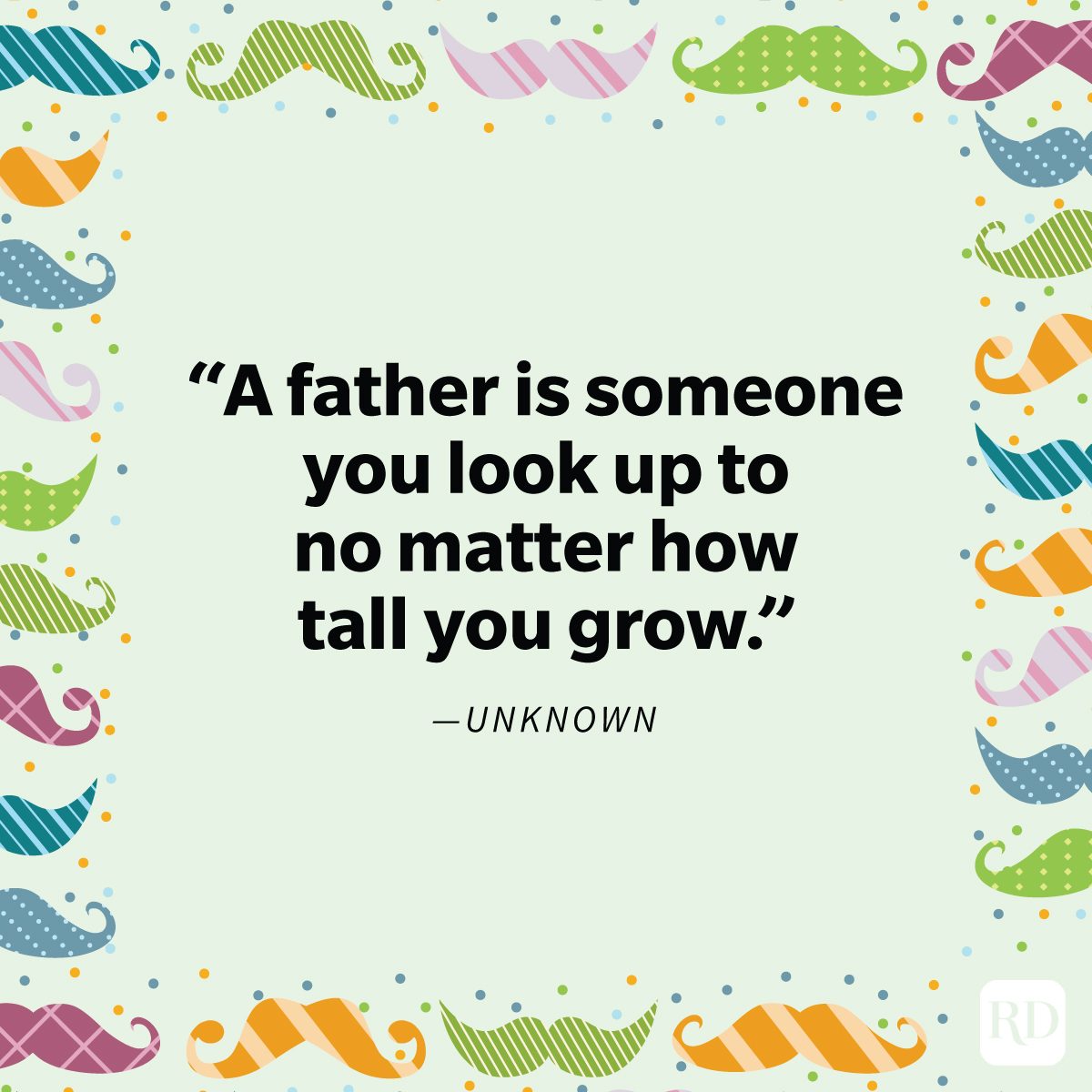 Heartfelt Father's Day Quotes That Celebrate The No 1 Guy In Your Life with moustache in different patterns framing it