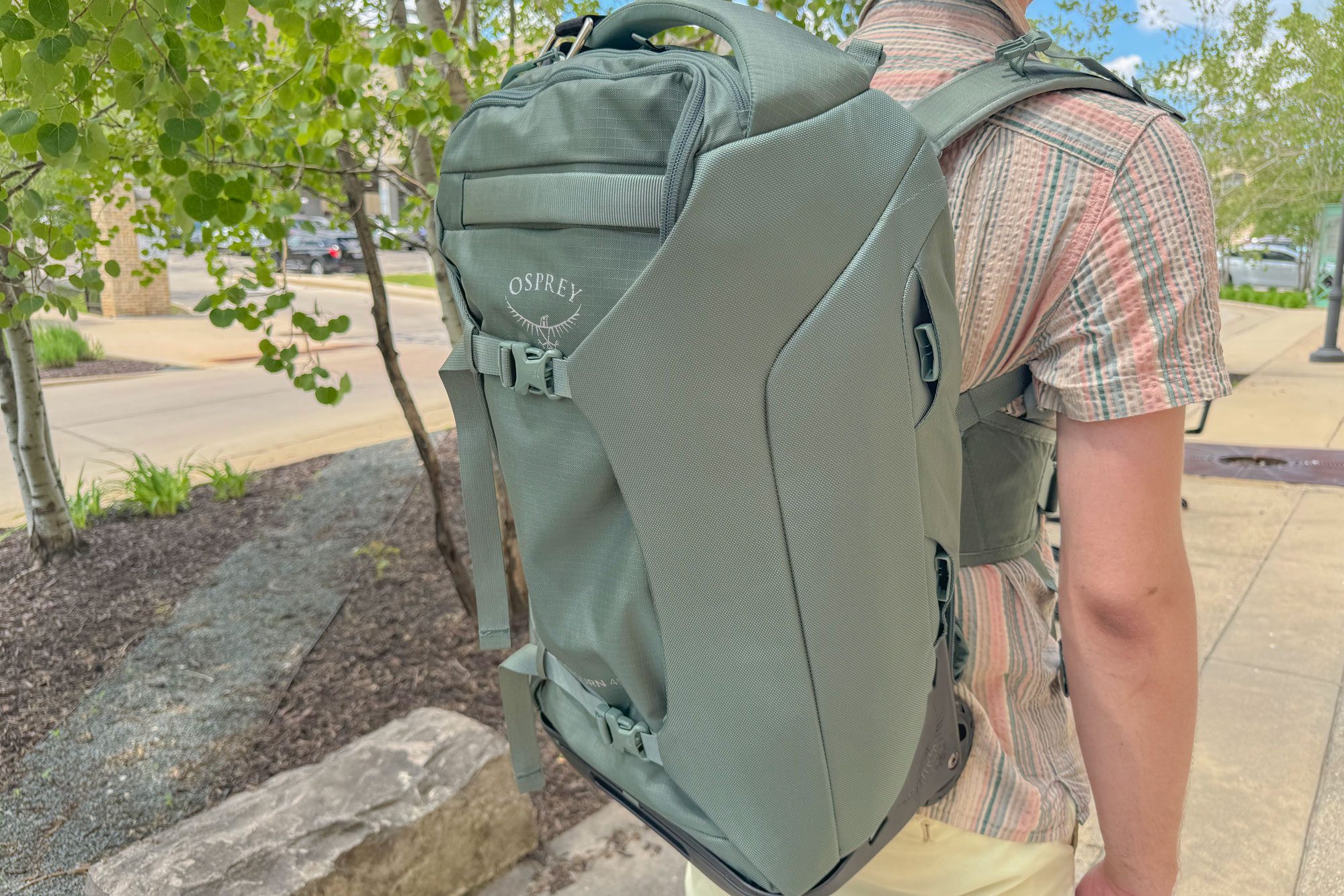 Osprey Wearing Backpack Style