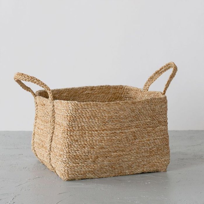 Will & Atlas Square Jute Basket Ecomm Via Willandatlas.com