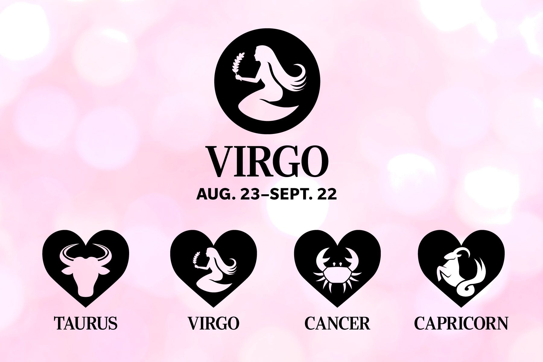 Zodiac Signs' Compatibility Who You Should And Shouldn't Date on light romantic bokeh background pink