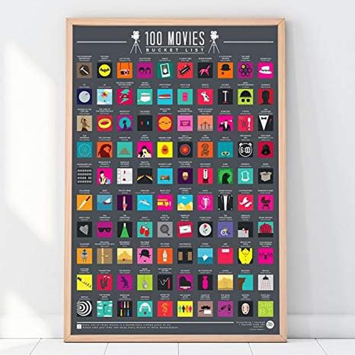 100 Movies Scratch Off Poster