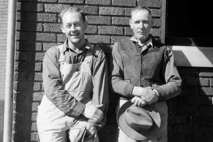 Lee Finger and Ferdinand Gritzmacher, two witnesses to Sun Prairie bank holdup, Sun Prairie, Wisconsin, October 18, 1935.