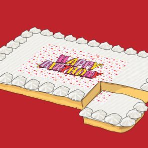 Mcdonald's Ronald Birthday Cake on red background