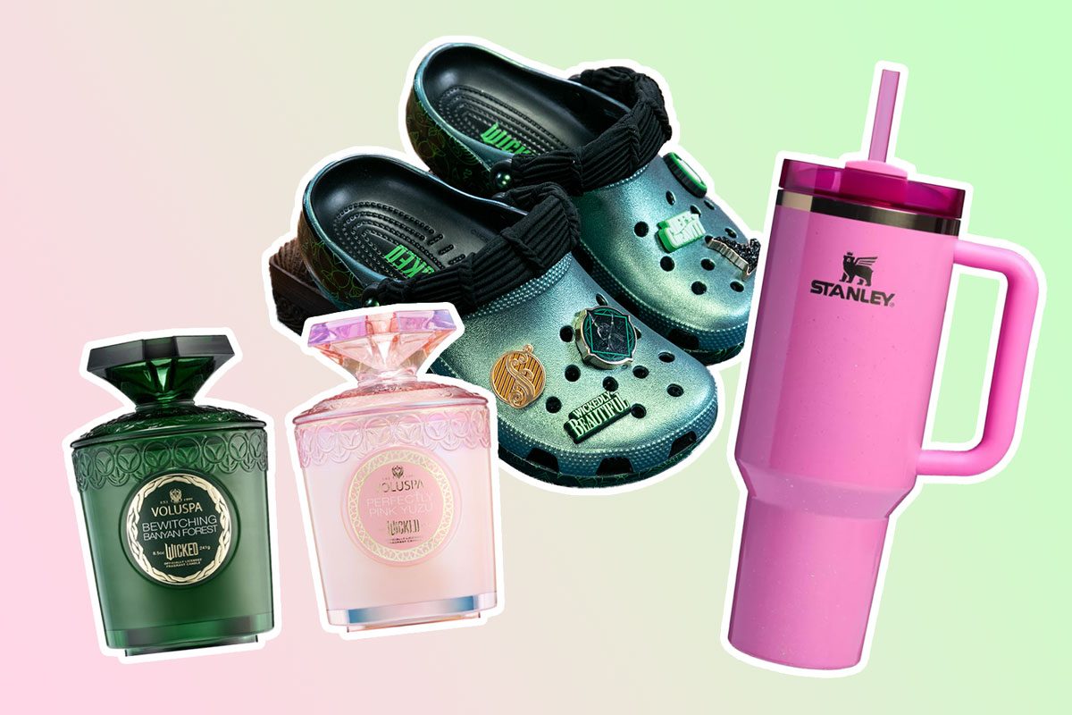 Wicked Collabs collage featuring voluspa candles, crocs, and stanley tumbler