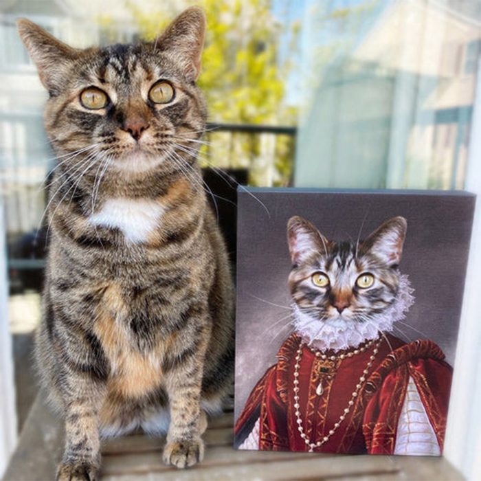 Custom Pet Portrait Ecomm Via Crownandpaw.com