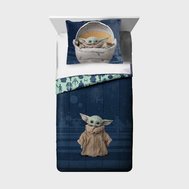 Baby Yoda Two Piece Comforter And Sham Set Via Walmart.com 