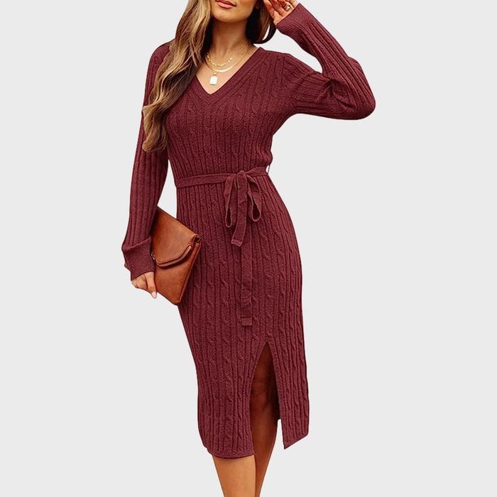 Cable Knit Sweater Dress Ecomm Via Amazon.com 