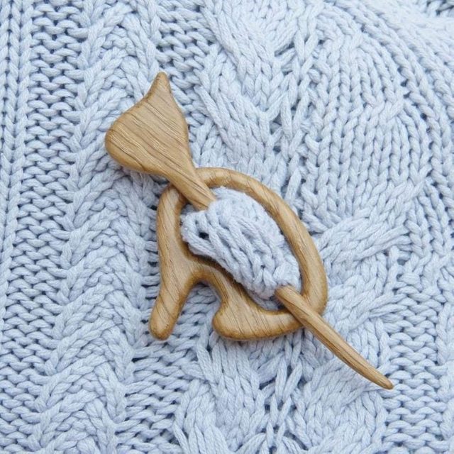 Carved Wooden Cat Shawl Pin Ecomm Etsy E1638548470745