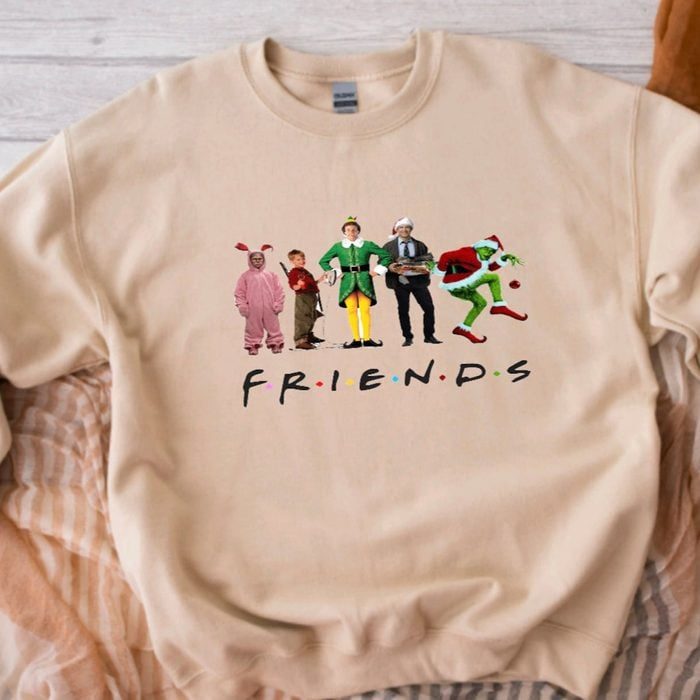 Christmas Friends Sweater Ecomm Via Oliviajadecompany Etsy.com 
