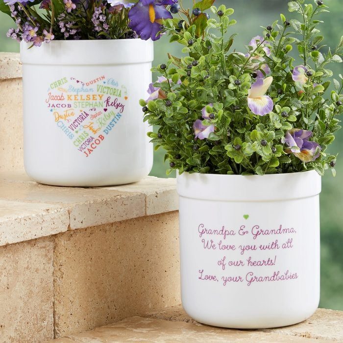 Close To Her Heart Personalized Outdoor Flower Pot Via Personalizationmall.com 