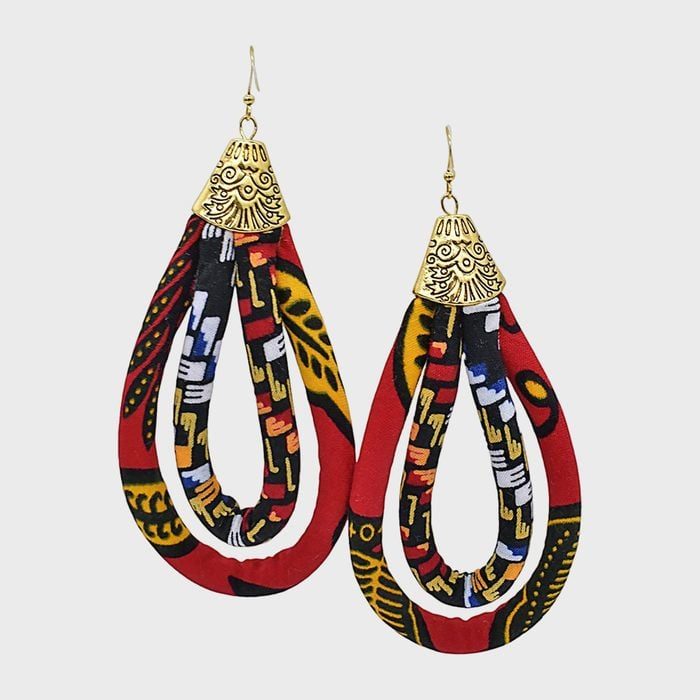 Cloth Cord Ankara African Earrings Ecomm Via Amazon.com 