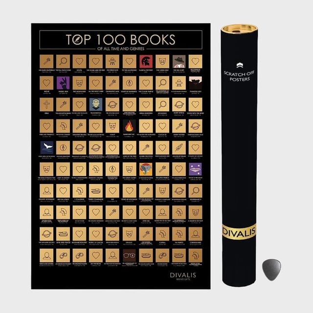 Divalis 100 Books Scratch Off Poster Ecomm Via Amazon.com 